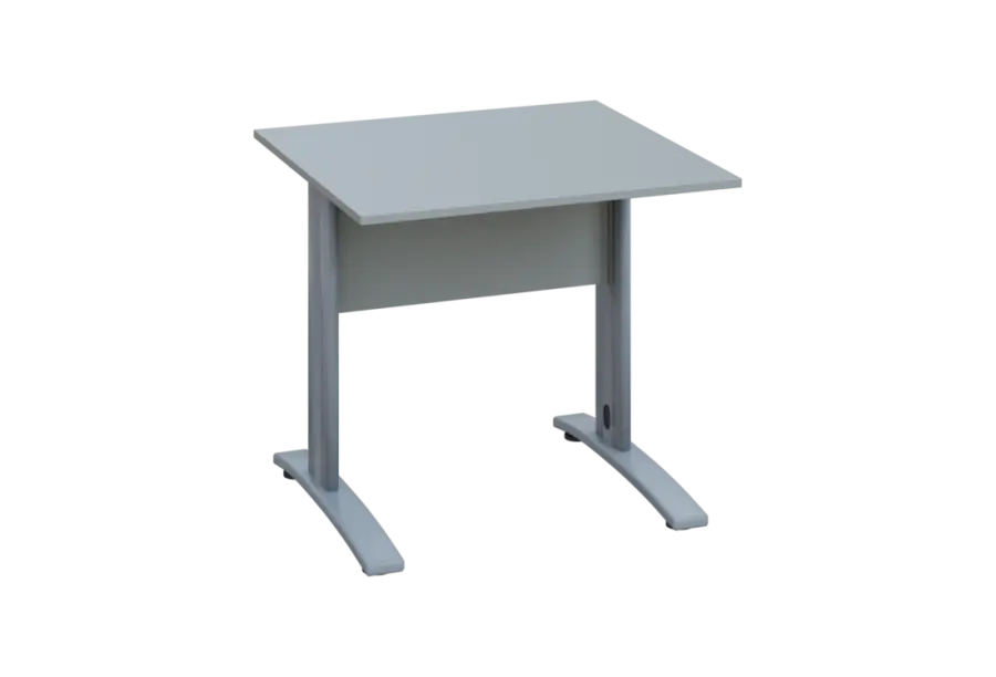 EPK 18 - 8  stůl kancelářský, kovová podnož stříbrná, deska 18 mm, široký 800 mm, šedá